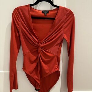 Top Shop Burnt Orange Body Suit